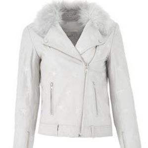 Samantha Sipos seeing stars leather jacket with faux fur ($1695 retail)